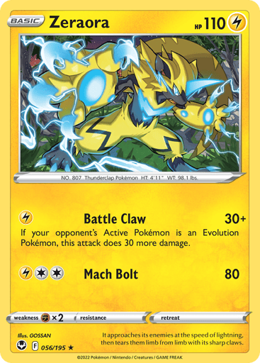 Zeraora - Silver Tempest 56