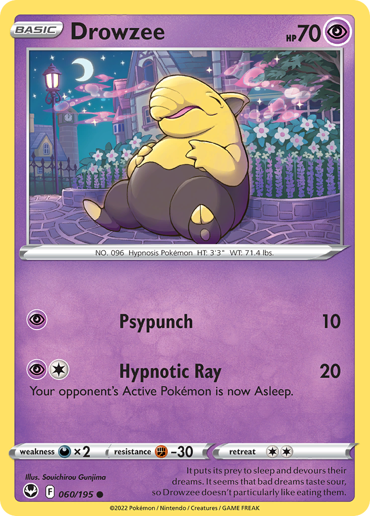 Drowzee – Silver Tempest 060/195 Pokémon card