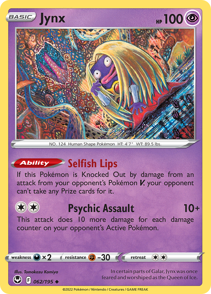 Jynx – Silver Tempest 062/195 Pokémon card