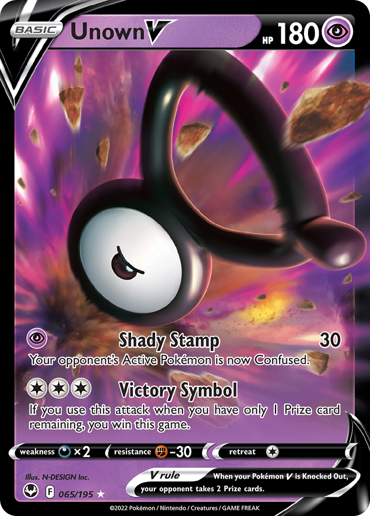 Unown V – Silver Tempest 065/195 Pokémon card
