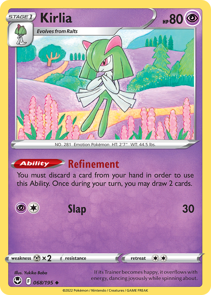 Kirlia – Silver Tempest 068/195 Pokémon card