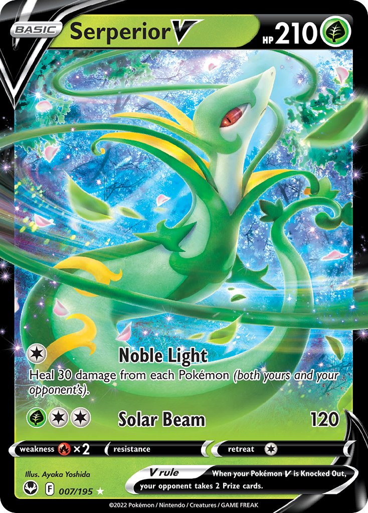 Serperior V – Silver Tempest 007/195 Pokémon card