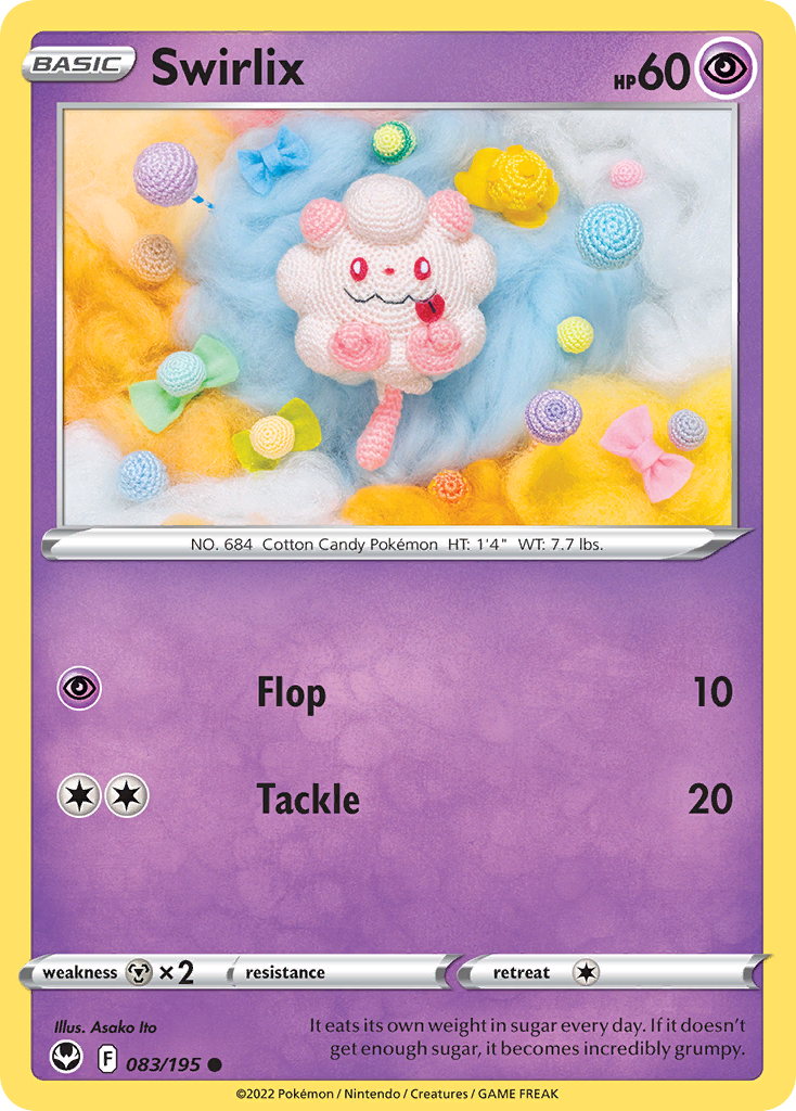 Swirlix – Silver Tempest 083/195 Pokémon card