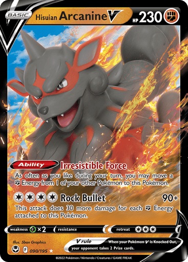 Hisuian Arcanine V - Silver Tempest 90