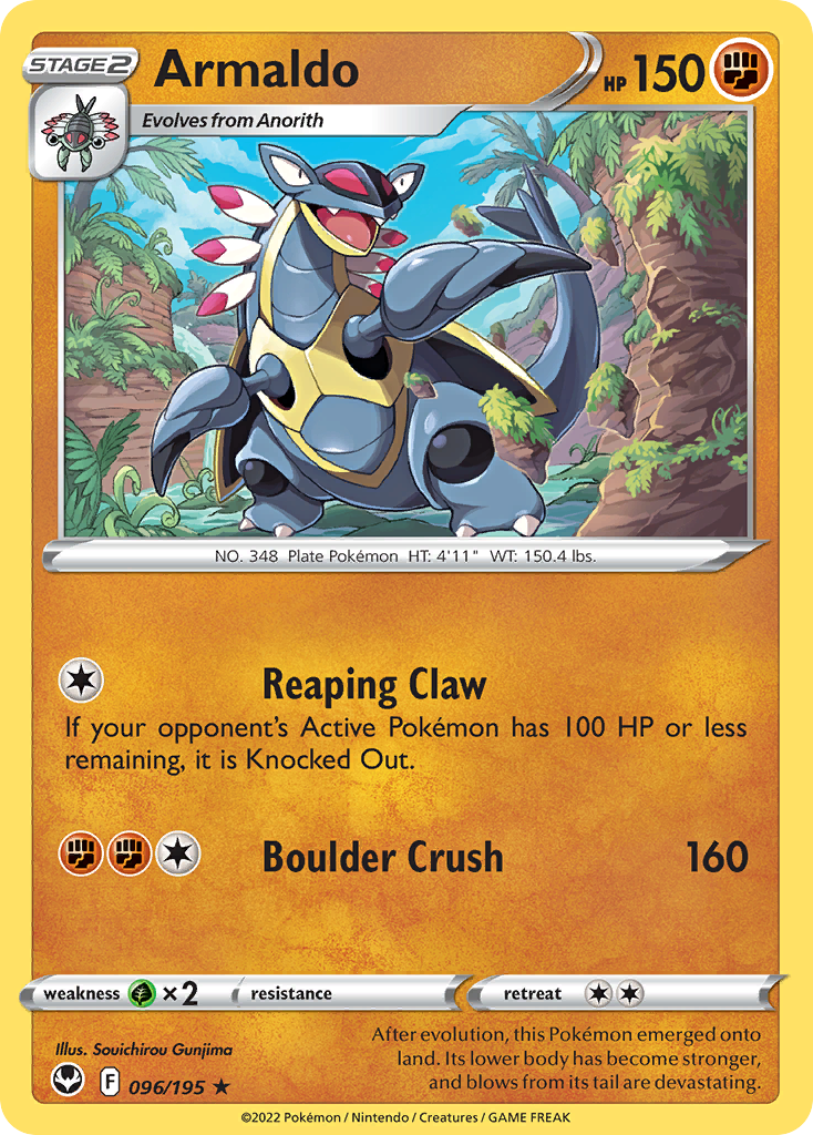 Armaldo – Silver Tempest 096/195 Pokémon card