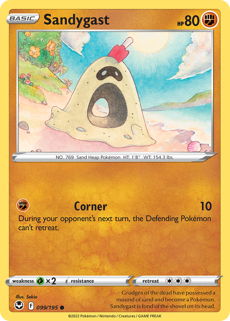 Sandygast – Silver Tempest 099/195 Pokémon card