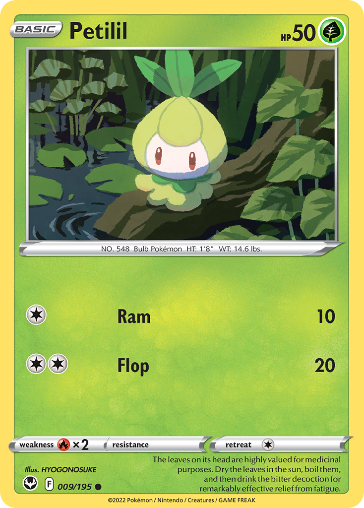 Petilil – Silver Tempest 009/195 Pokémon card