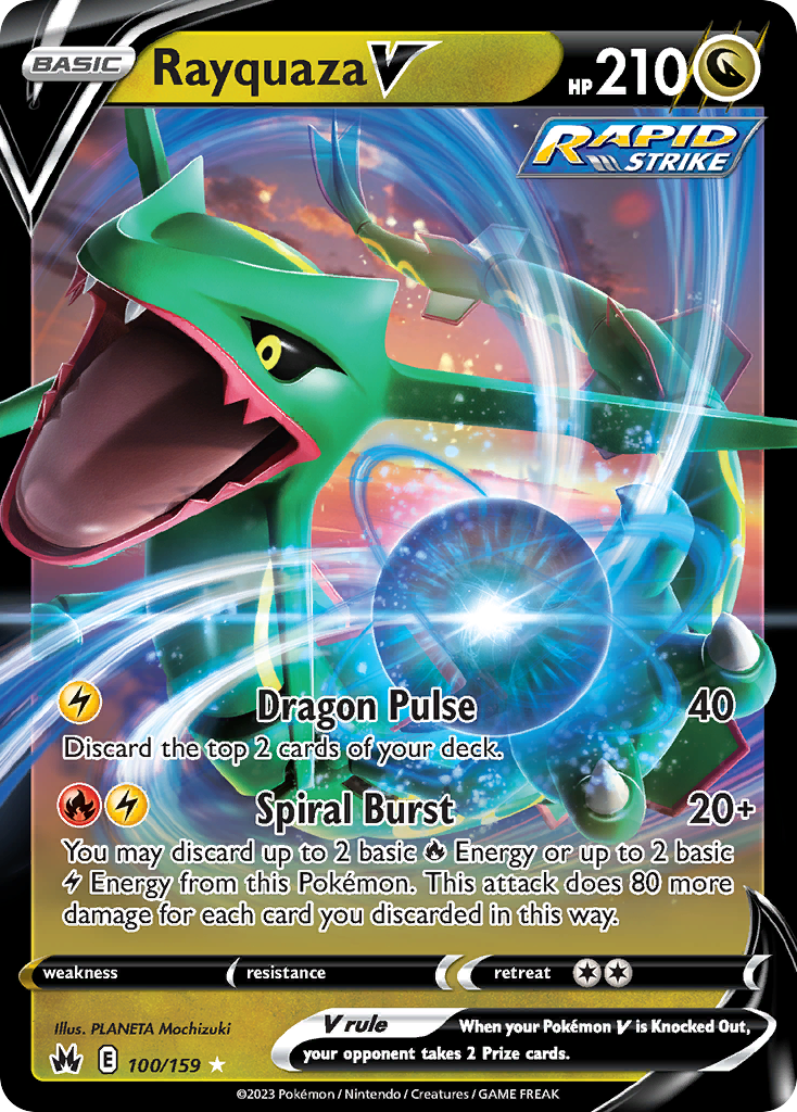 Rayquaza V – Crown Zenith 100/159 Pokémon card