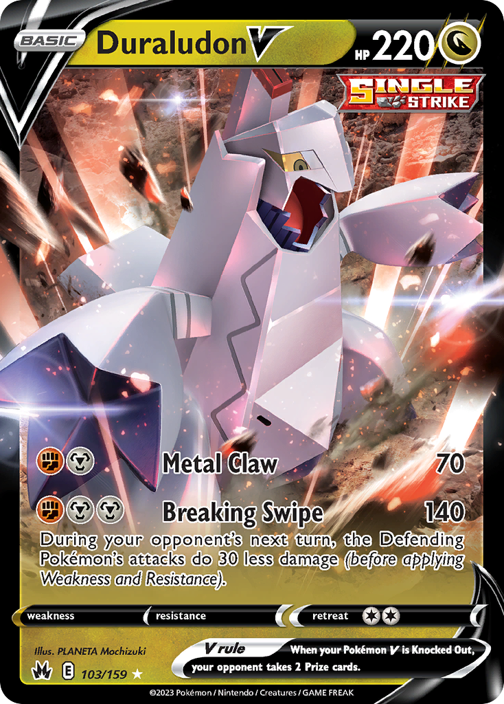 Duraludon V – Crown Zenith 103/159 Pokémon card