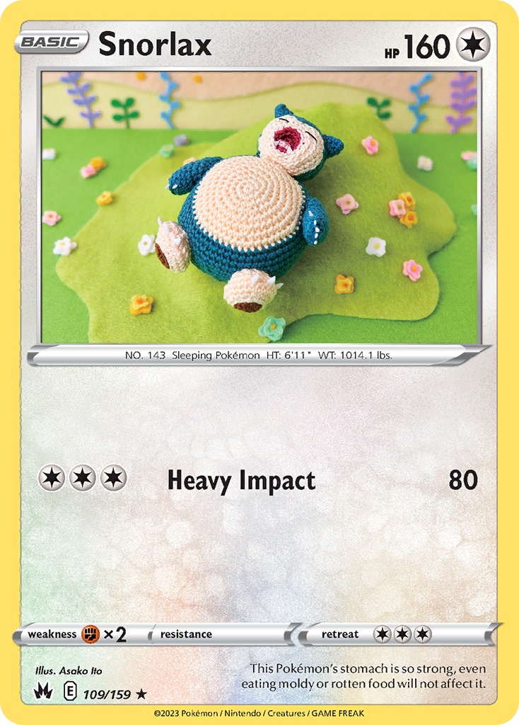 Snorlax – Crown Zenith 109/159 Pokémon card