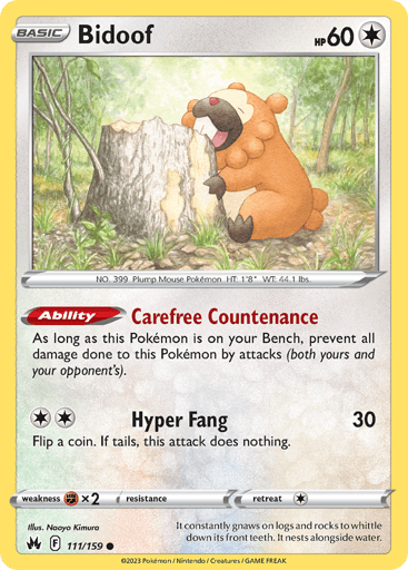 Bidoof - Crown Zenith 111