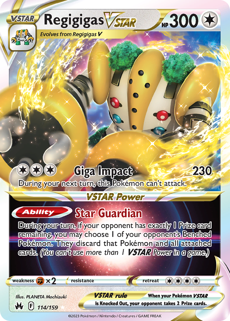 Regigigas VSTAR – Crown Zenith 114/159 Pokémon card