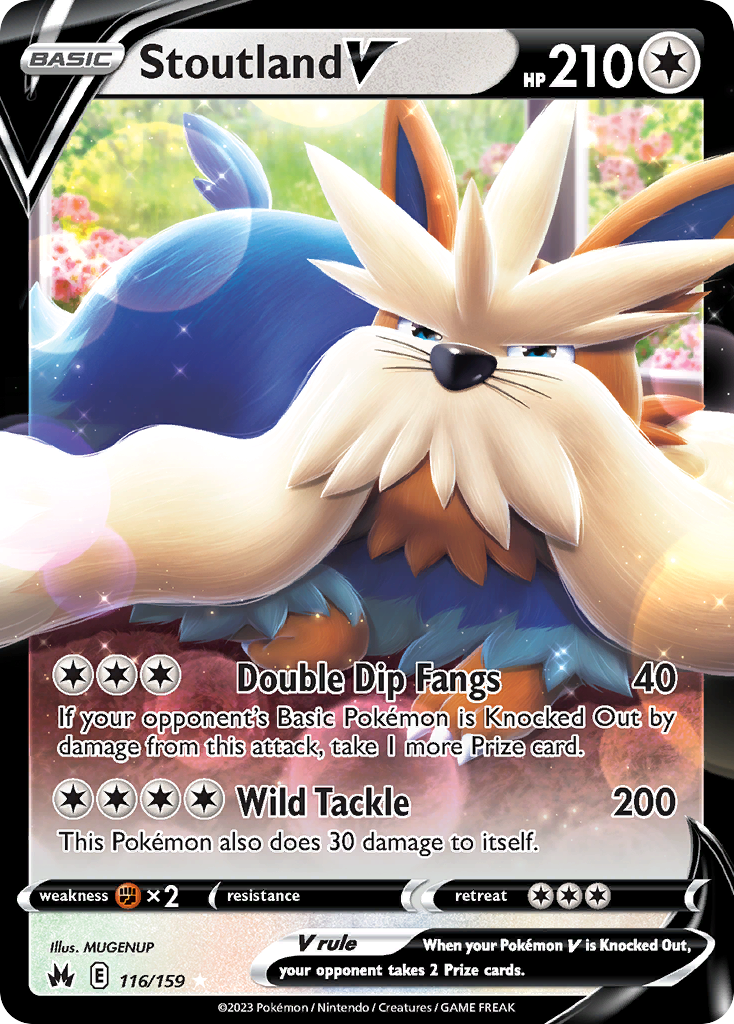 Stoutland V – Crown Zenith 116/159 Pokémon card