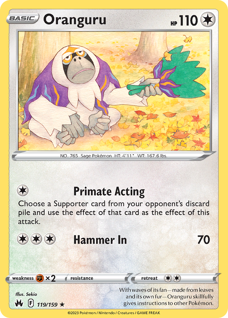 Oranguru – Crown Zenith 119/159 Pokémon card