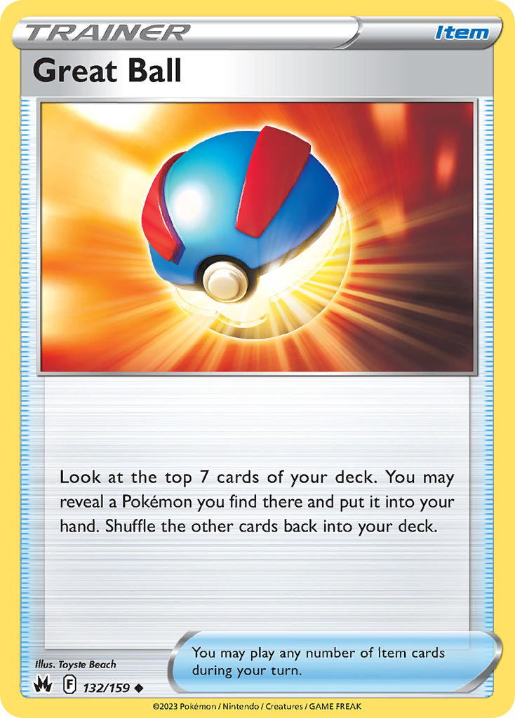 Great Ball – Crown Zenith 132/159 Pokémon card