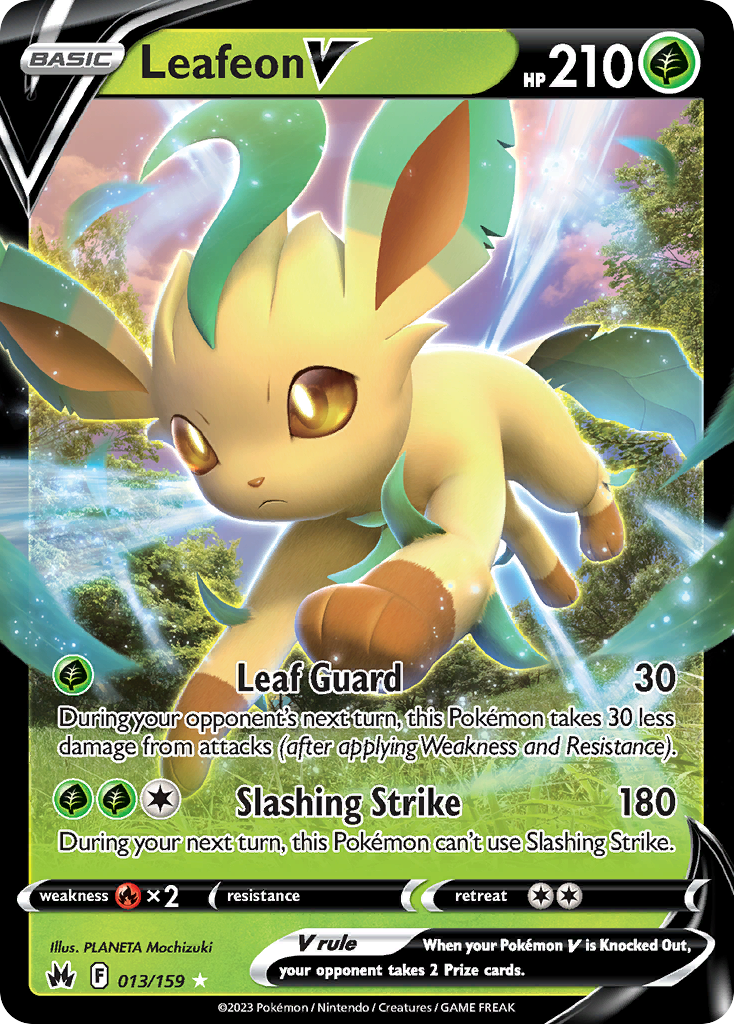 Leafeon V – Crown Zenith 013/159 Pokémon card