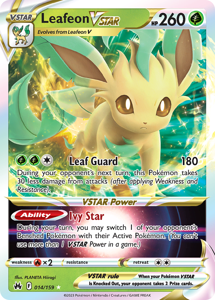 Leafeon VSTAR – Crown Zenith 014/159 Pokémon card
