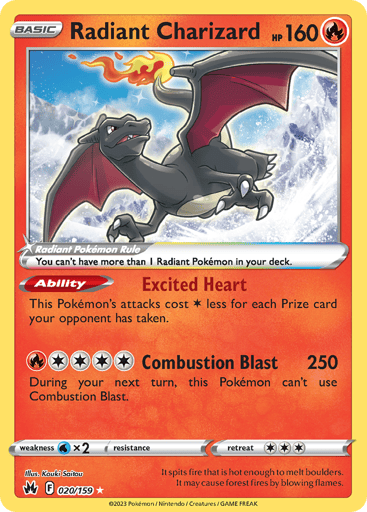 Radiant Charizard - Crown Zenith 20