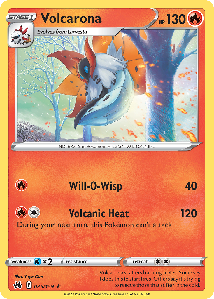 Volcarona – Crown Zenith 025/159 Pokémon card