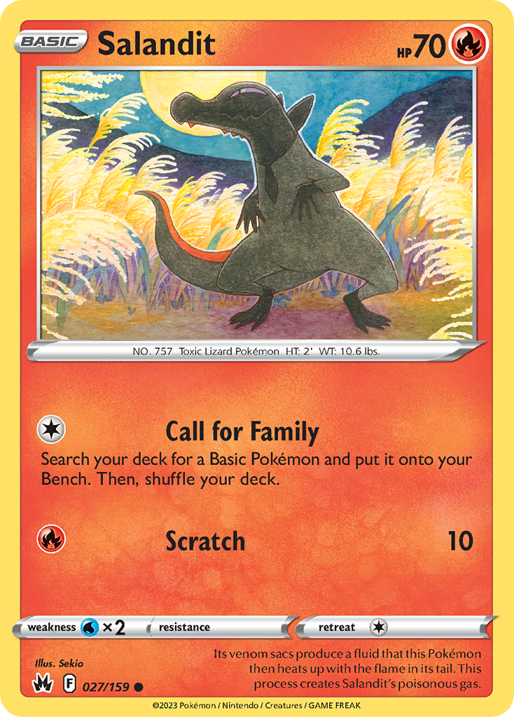Salandit – Crown Zenith 027/159 Pokémon card