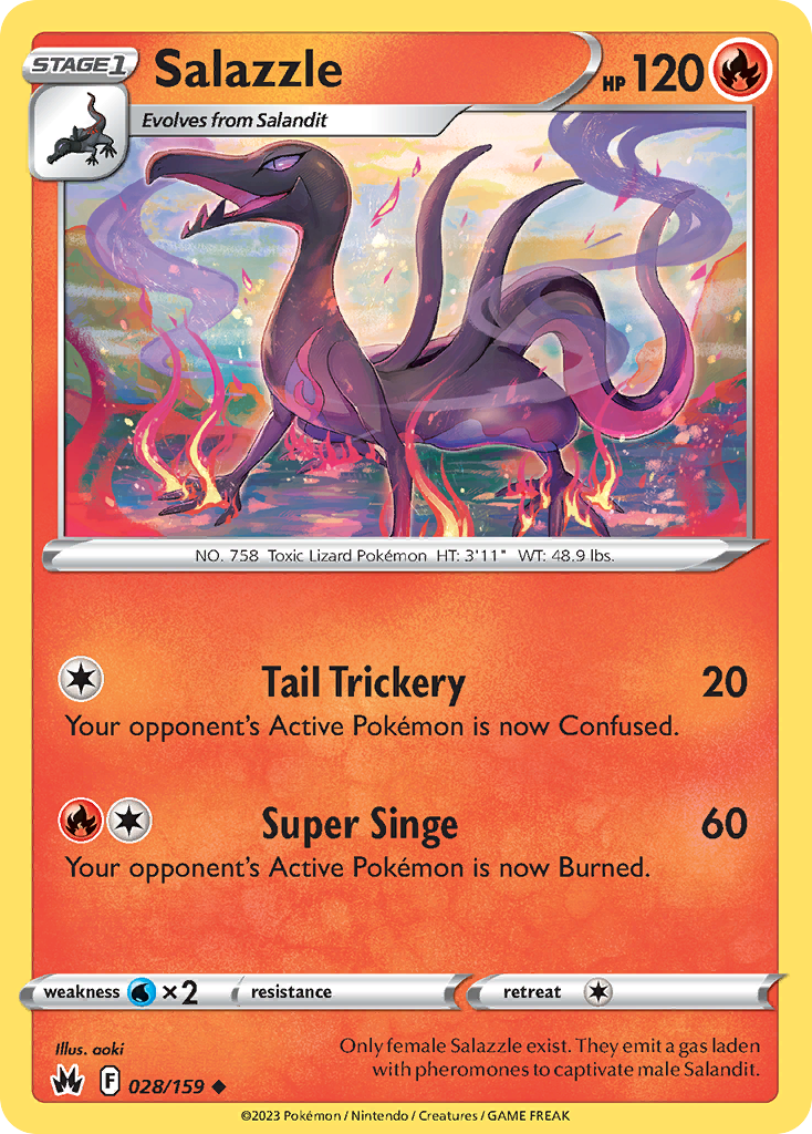 Salazzle – Crown Zenith 028/159 Pokémon card