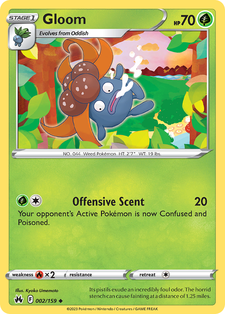 Gloom – Crown Zenith 002/159 Pokémon card