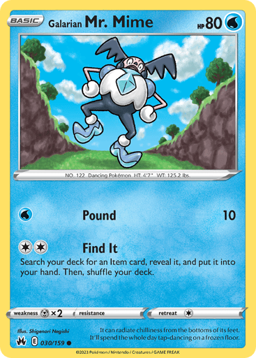 Galarian Mr. Mime - Crown Zenith 30