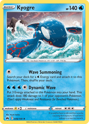 Kyogre - Crown Zenith 36