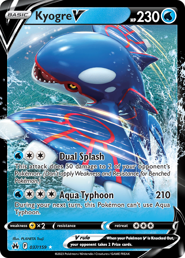 Kyogre V – Crown Zenith 037/159 Pokémon card