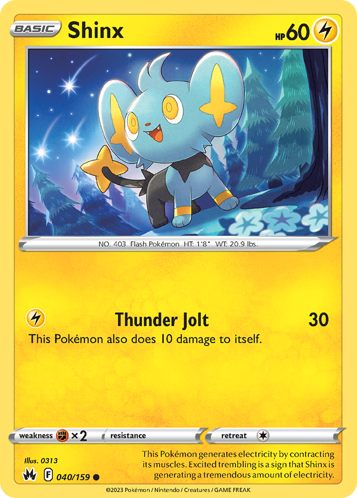 Shinx – Crown Zenith 040/159 Pokémon card