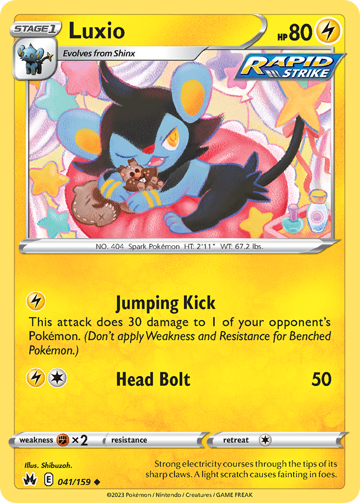 Luxio – Crown Zenith 041/159 Pokémon card
