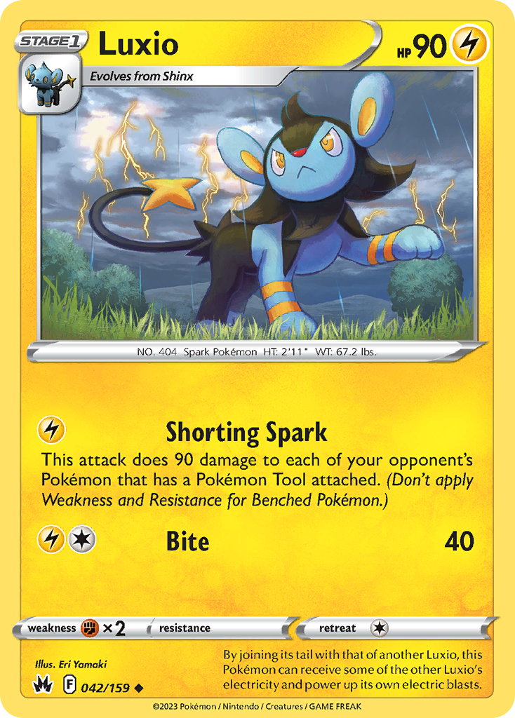 Luxio – Crown Zenith 042/159 Pokémon card