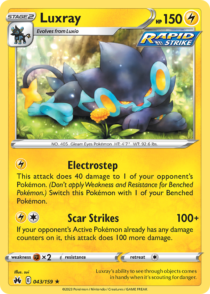 Luxray – Crown Zenith 043/159 Pokémon card