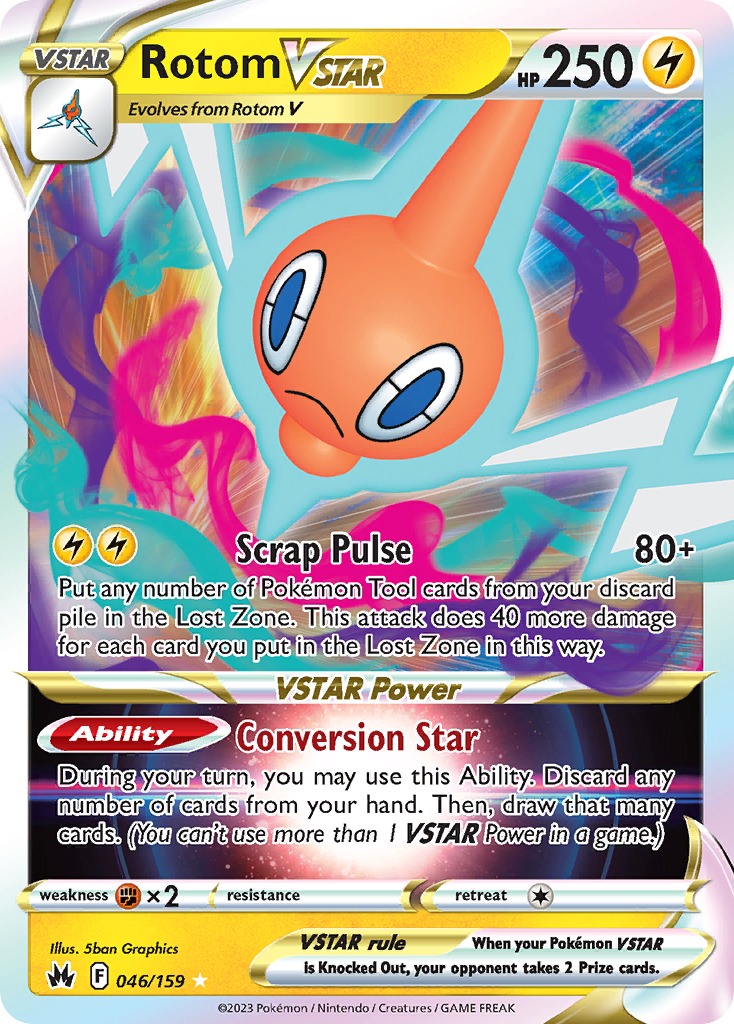Rotom VSTAR – Crown Zenith 046/159 Pokémon card