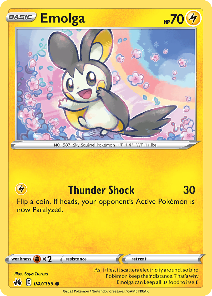 Emolga – Crown Zenith 047/159 Pokémon card