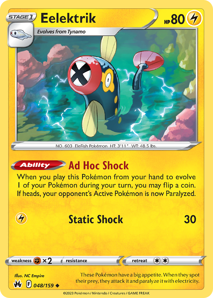 Eelektrik – Crown Zenith 048/159 Pokémon card