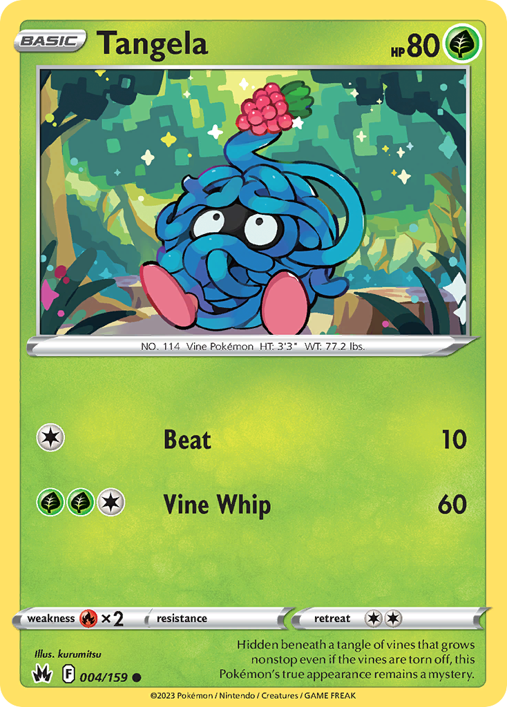 Tangela – Crown Zenith 004/159 Pokémon card