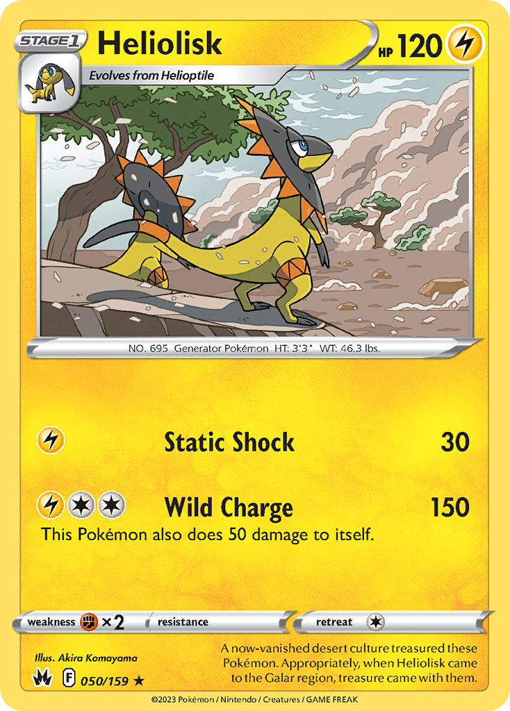 Heliolisk – Crown Zenith 050/159 Pokémon card