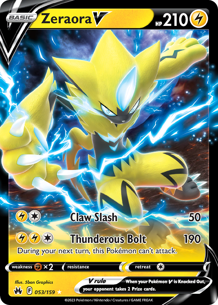 Zeraora V – Crown Zenith 053/159 Pokémon card