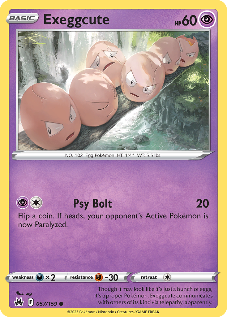 Exeggcute – Crown Zenith 057/159 Pokémon card