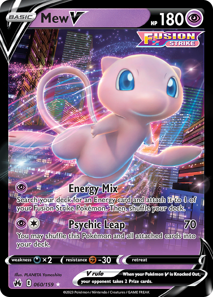 Mew V – Crown Zenith 060/159 Pokémon card