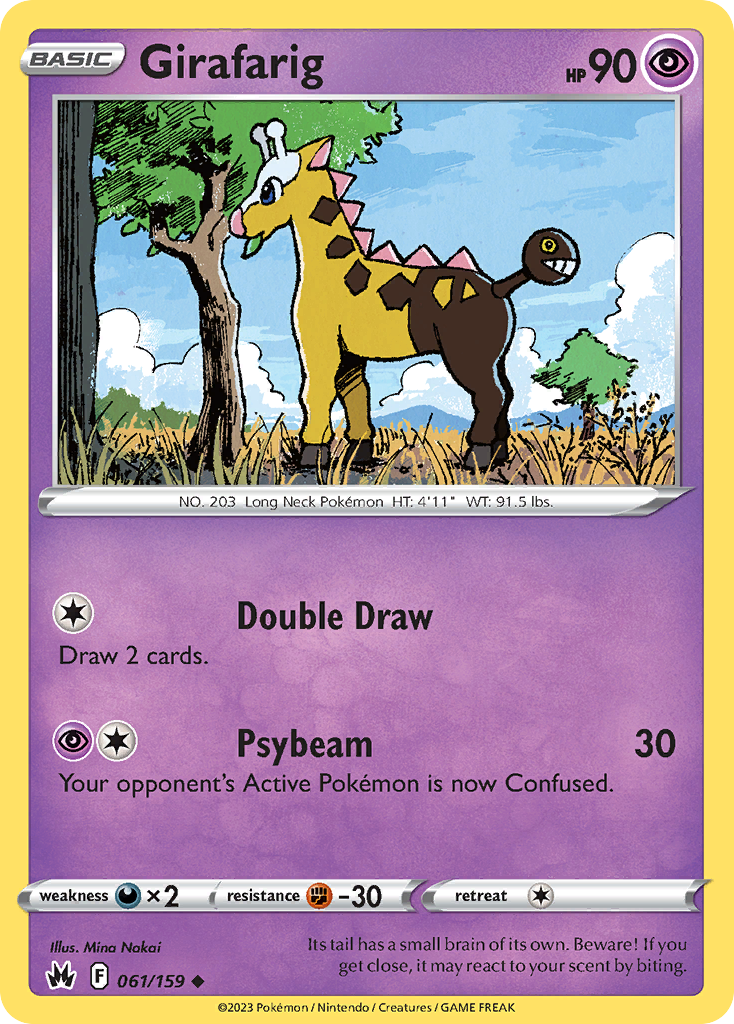 Girafarig – Crown Zenith 061/159 Pokémon card