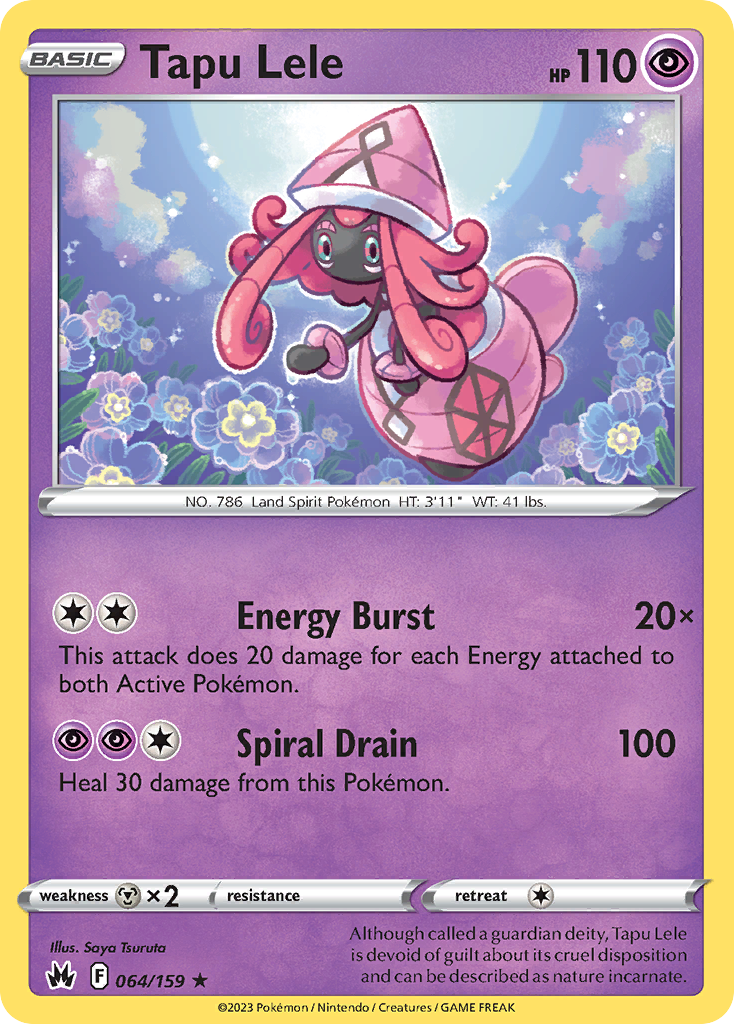 Tapu Lele – Crown Zenith 064/159 Pokémon card