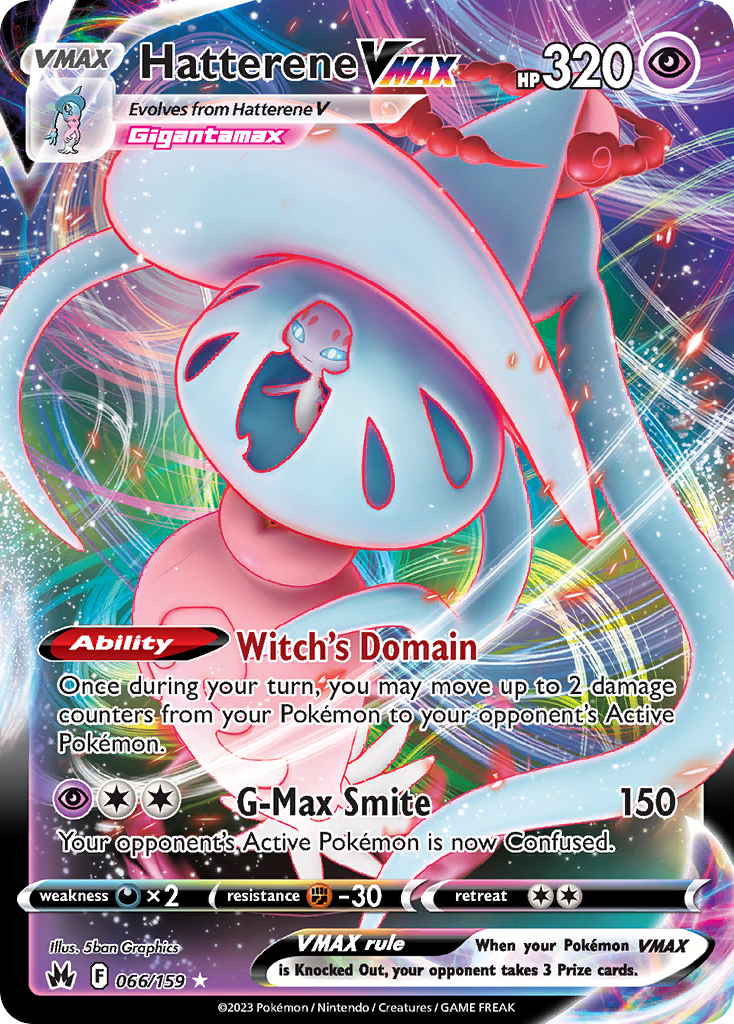 Hatterene VMAX – Crown Zenith 066/159 Pokémon card