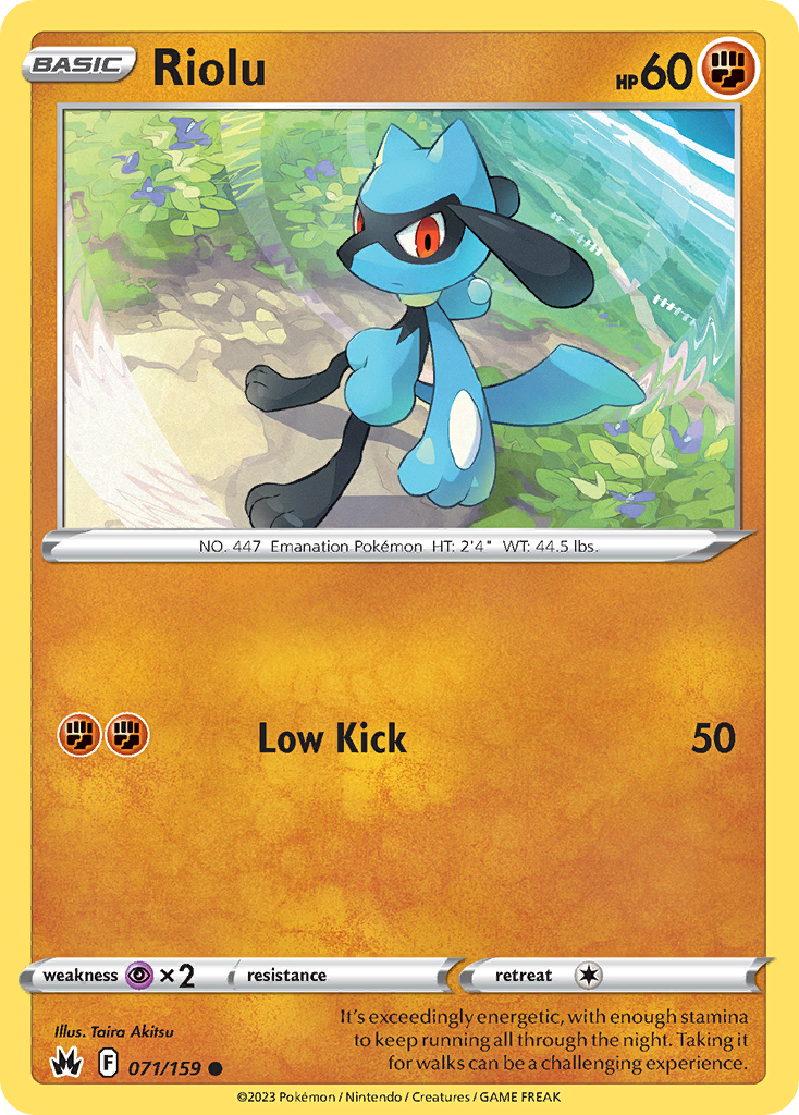 Riolu – Crown Zenith 071/159 Pokémon card