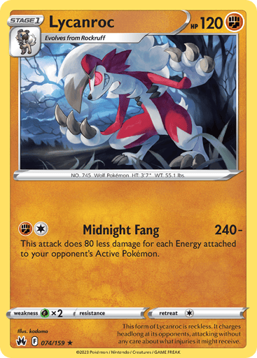 Lycanroc - Crown Zenith 74