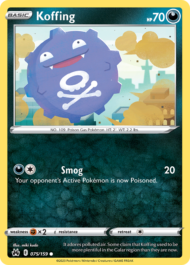 Koffing – Crown Zenith 075/159 Pokémon card