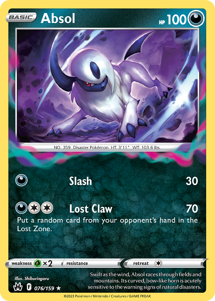 Absol – Crown Zenith 076/159 Pokémon card
