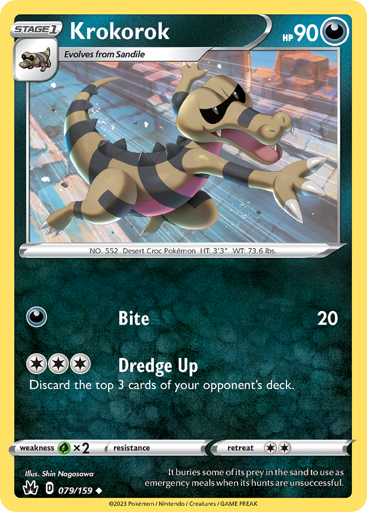 Krokorok – Crown Zenith 079/159 Pokémon card
