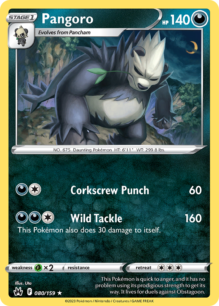 Pangoro – Crown Zenith 080/159 Pokémon card